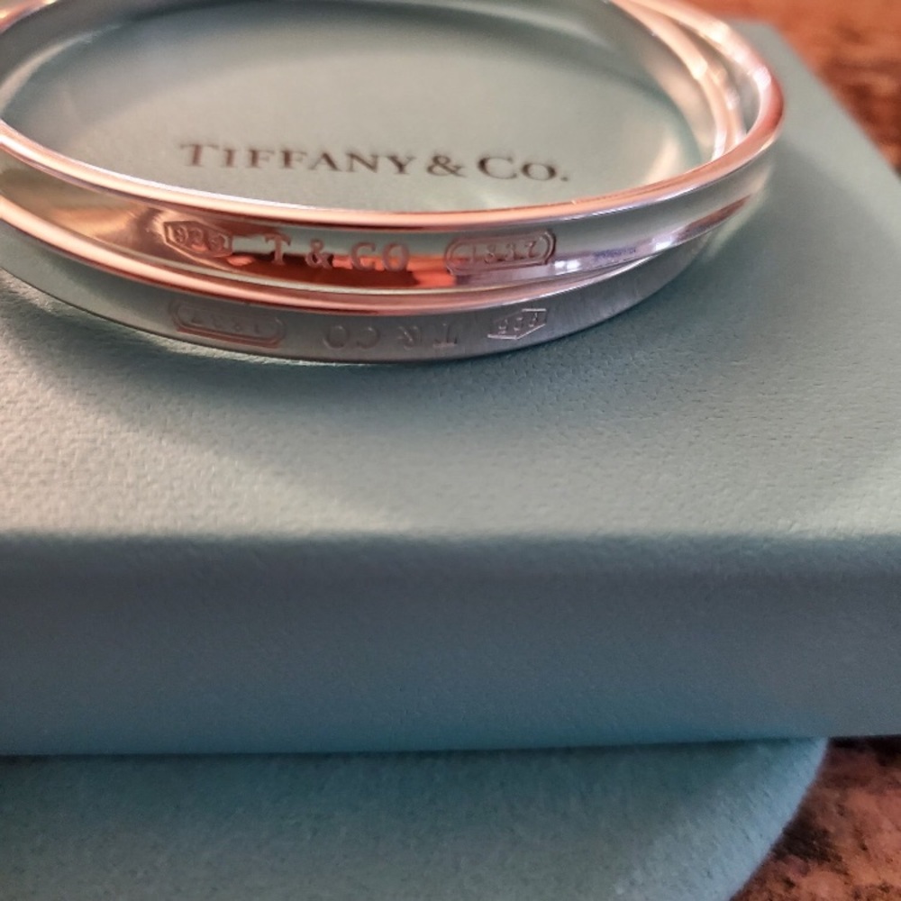 Tiffany & CO Sterling 1837 Interlocking Dbl Bangle